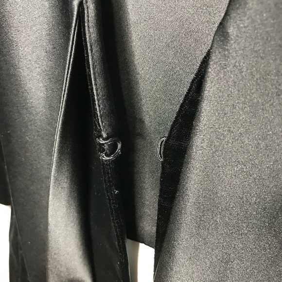 TALBOTS PETITES Black Velvet Blazer Satin Tuxedo Collar Jacket Size 10P Petite - Picture 12 of 16